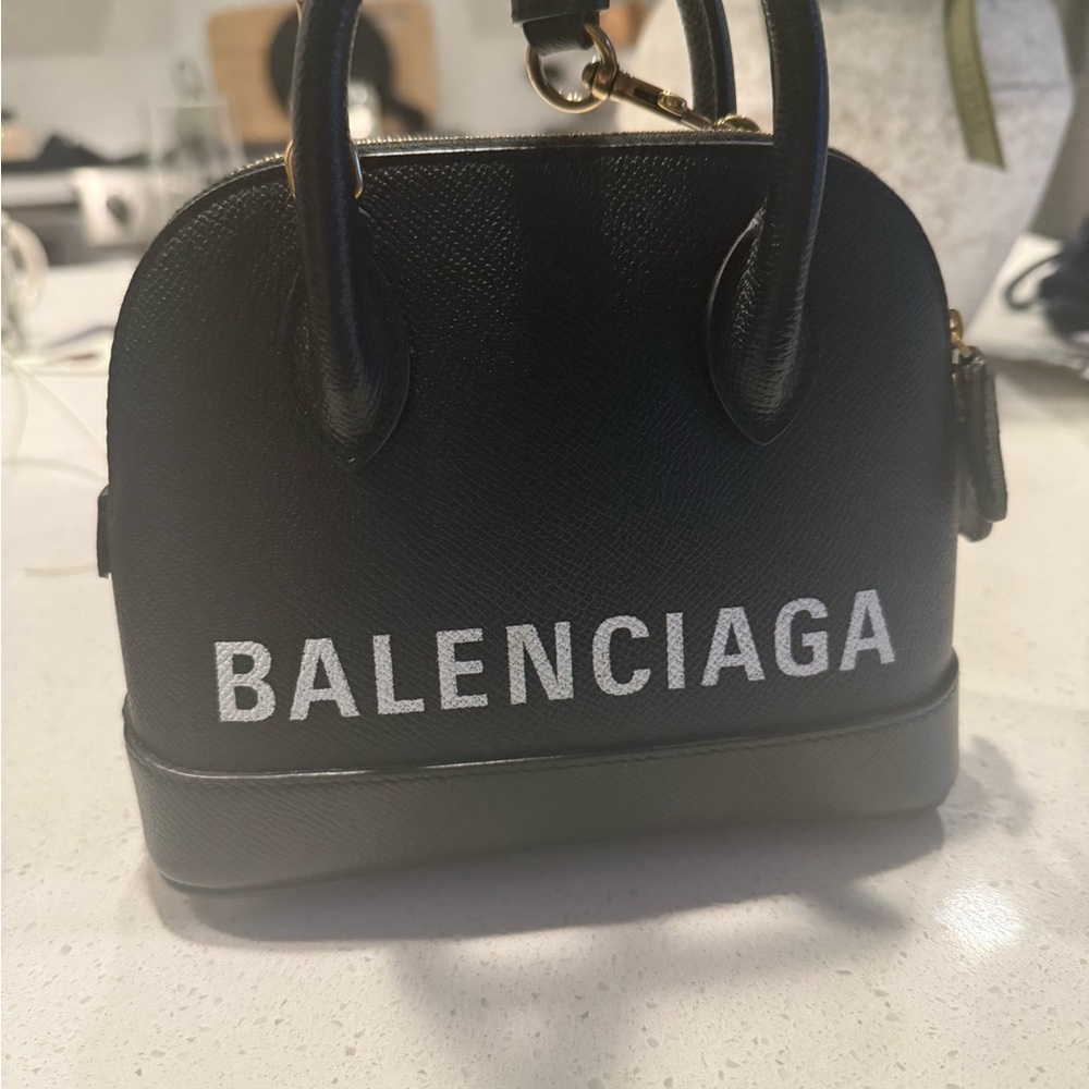 Balenciaga Ville Xxs Top Handle Bag In Black Calfskin Leather - Picture 3 of 8